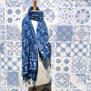 Sunshine Handwoven Indigo Blue Scarf 4
