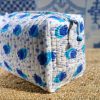 Side view of the Tulip Cotton Quilted Large Wash Bag