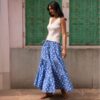 The Milly Maxi Skirt in Azure Blue
