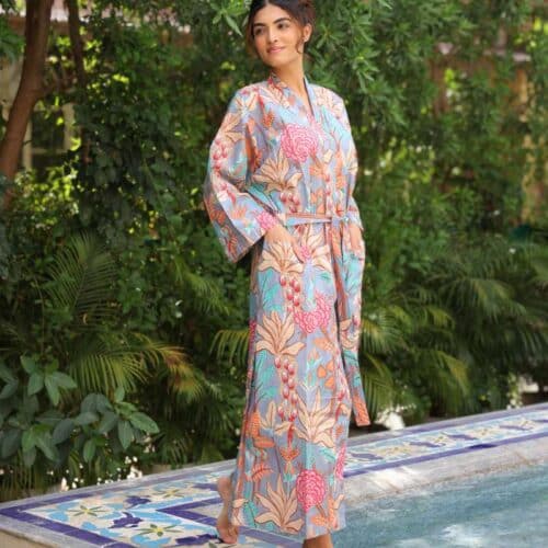 the tropical paradise cotton robe